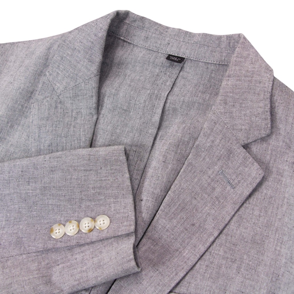 J Crew Ludlow Men 40R Slim Gray Linen Blnd Unstructured Blazer Sport Coat Jacket